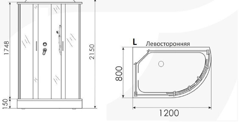Душевая кабина Erlit ER 3512PL-C3-RUS