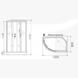 Душевая кабина Erlit ER 3512PR-C3-RUS