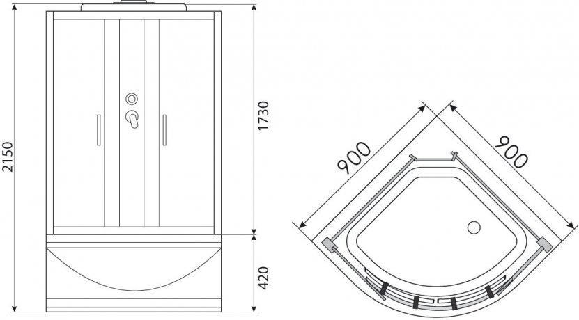 Душевая кабина Erlit ER 3509TP-C4-RUS